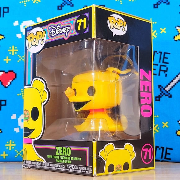 Funko PoP The Nightmare Before Christmas Zero #71 Halloween Vinyl Blacklight - Picture 6 of 12